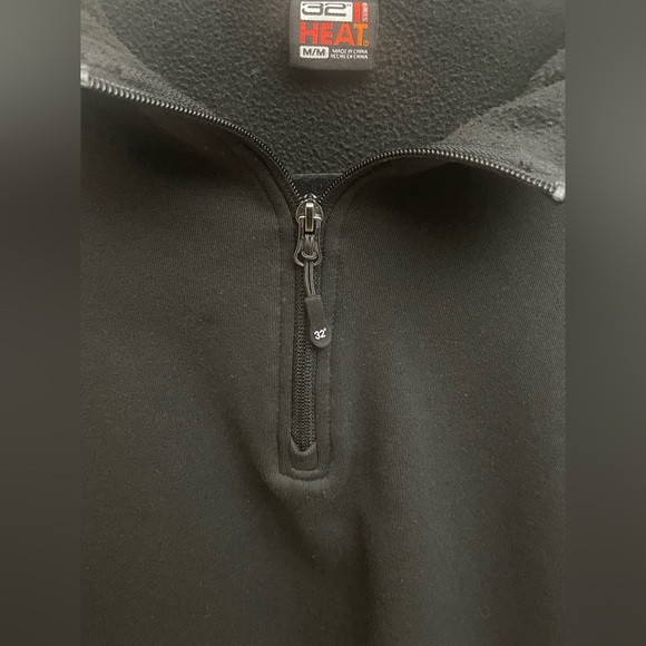 32 Degrees Heat Black Fleece Quarter Zip Pullover Sweater Men’s Size Medium - Picture 6 of 7